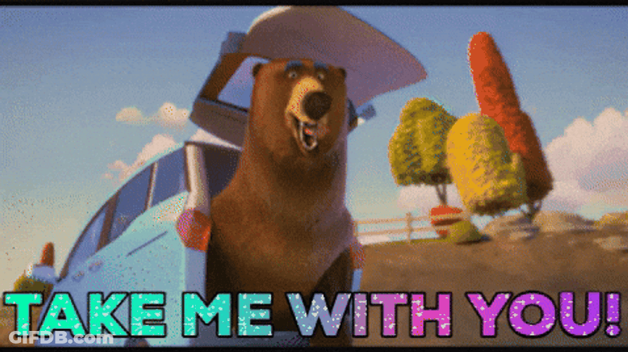 Animated Bear Take Me Now With You GIF