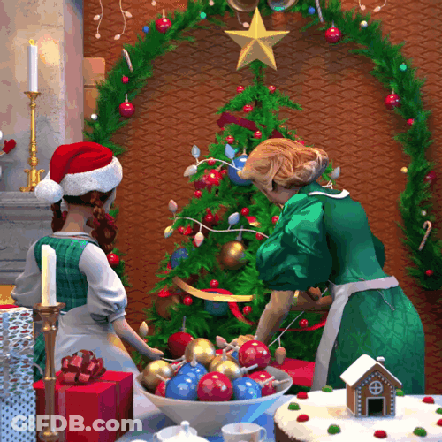 Animated Beautiful Christmas Decoration GIF