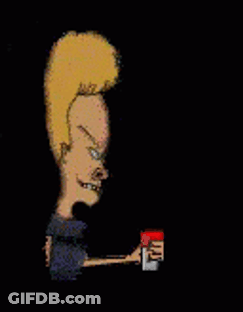 Animated Beavis Lighter GIF