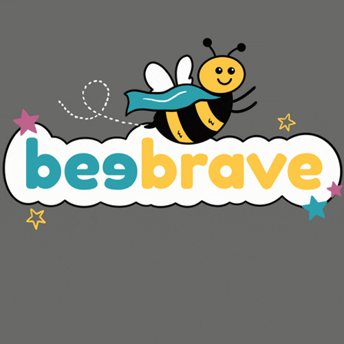 Animated Bee Brave Text GIF