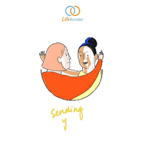 Animated Bestfriends Sending You A Hug Sticker GIF