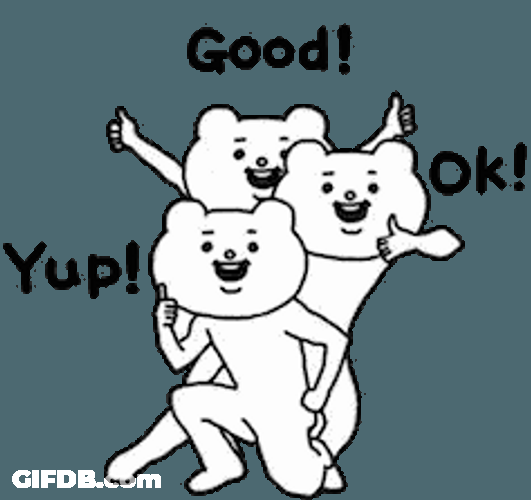 Animated Betakkuma Team Thumbs Up Good Good GIF