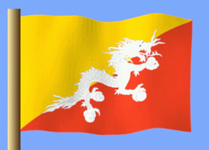 Animated Bhutan Flag GIF