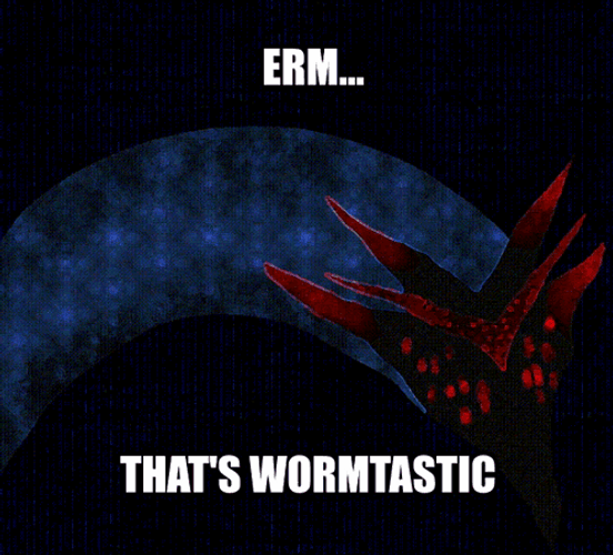 Animated Big Worm Flaming Mouth GIF