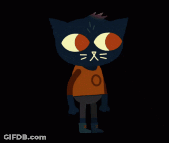 Animated Black Cat Disintegrate GIF
