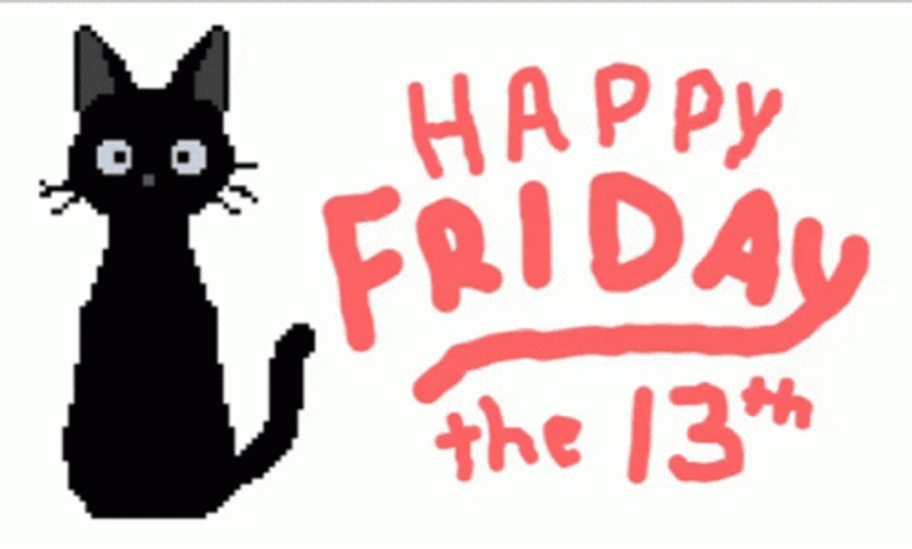 Animated Black Cat Happy Friday The 13Th Meme GIF