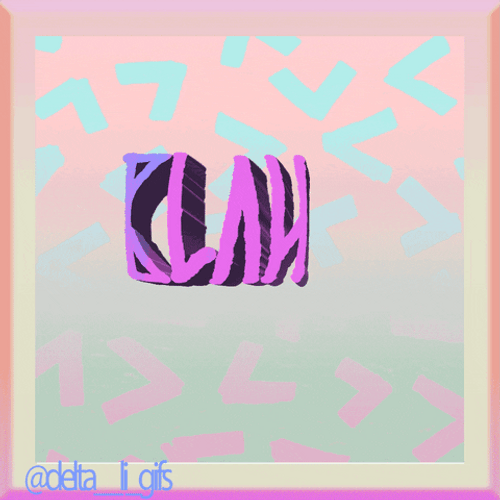 Animated Blah Colorful Calligraphy GIF