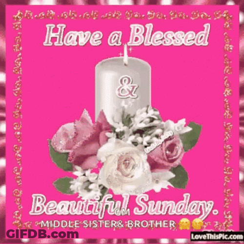 Animated Blessed Happy Sunday Graphic Design GIF