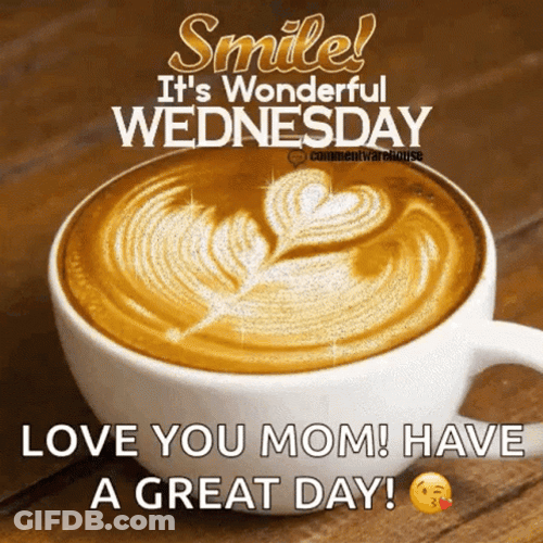 Animated Blessed Wednesday Drink Coffee GIF