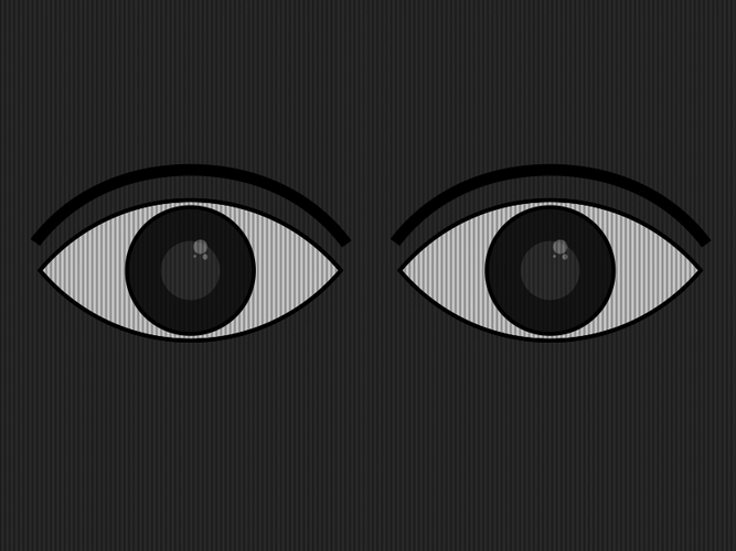 Animated Blinking Eyes Under Magnifying Glass GIF