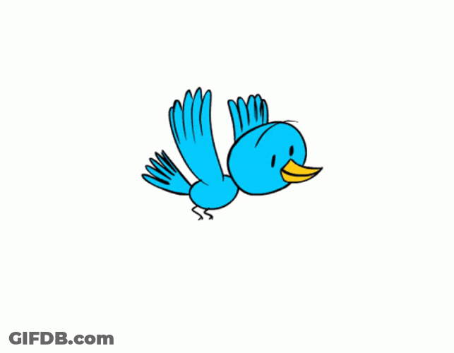Animated Blue Bird Flying GIF