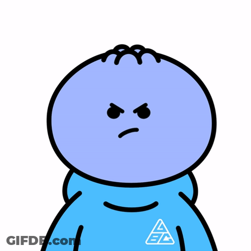 Animated Blue Guy Aye Aye Salute GIF