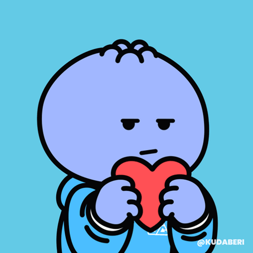 Animated Blue Guy With Broken Heart GIF