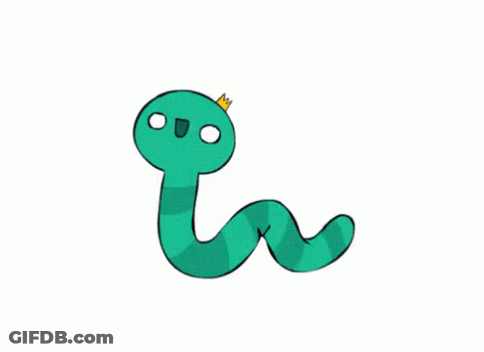 Animated Blue Worm GIF