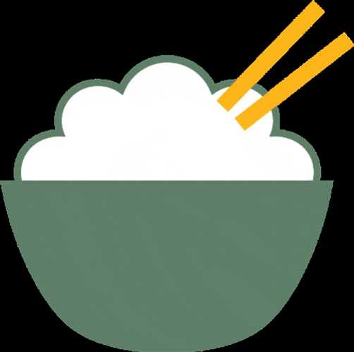 Animated Bowl Of Rice With Chopsticks GIF