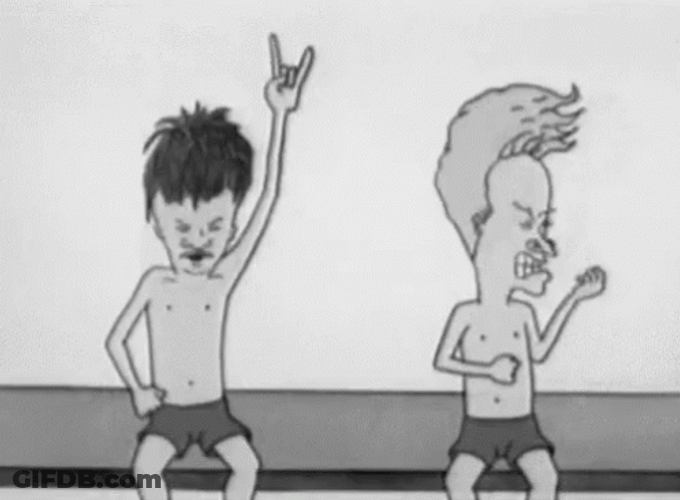 Animated Boy Doing Hook Em Sign GIF