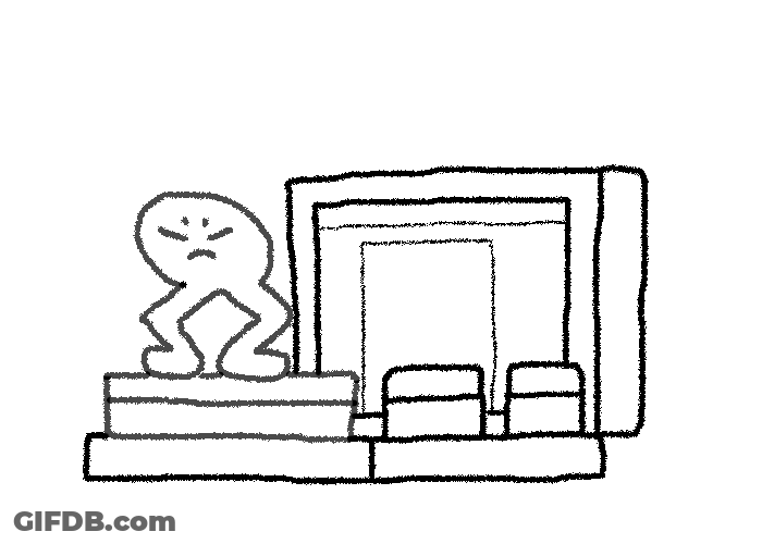 Animated Broken Person With No Hands GIF