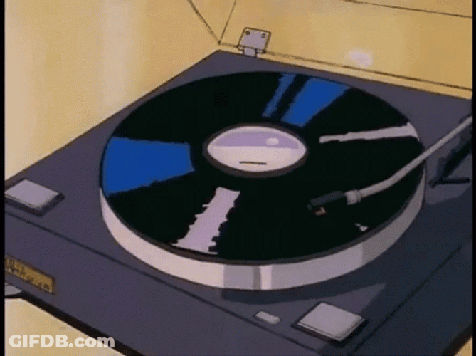 Animated Broken Record Vinyl GIF