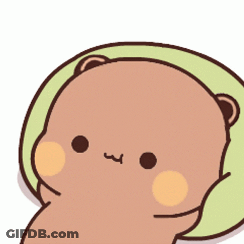 Animated Brown Ber Blowing Bubble Gum GIF