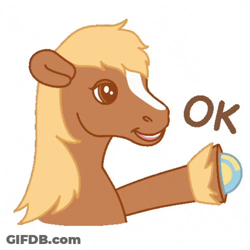 Animated Brown Pony Okay GIF