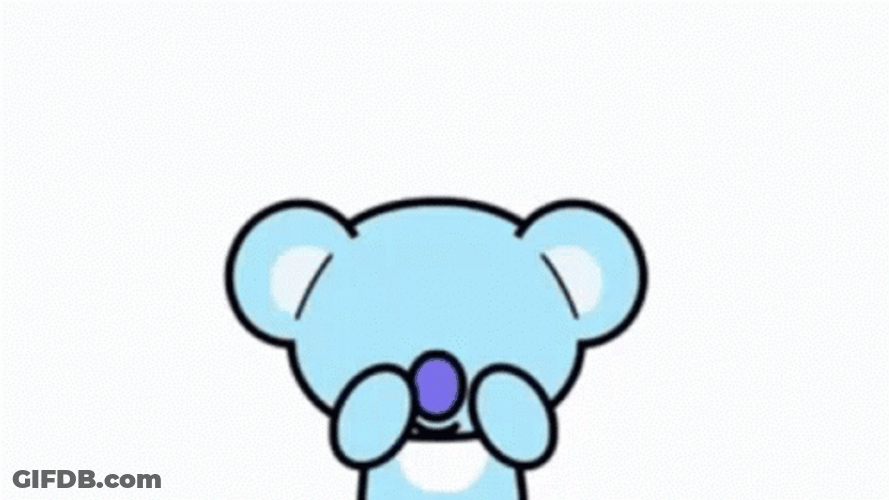 Animated Bt21 Koya Giving Hearts GIF