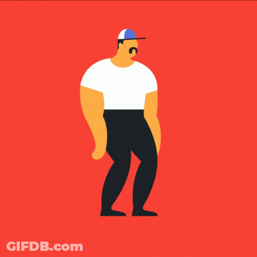 Animated Buff Guy Melted GIF