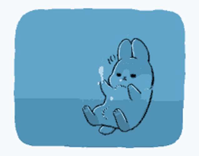 Animated Bunny In Water GIF