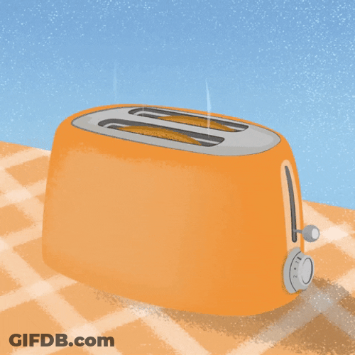 Animated Burnt Toast Bread GIF