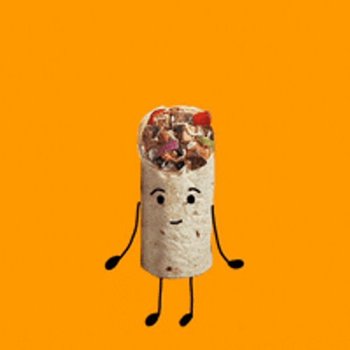 Animated Burrito Happy Yes GIF