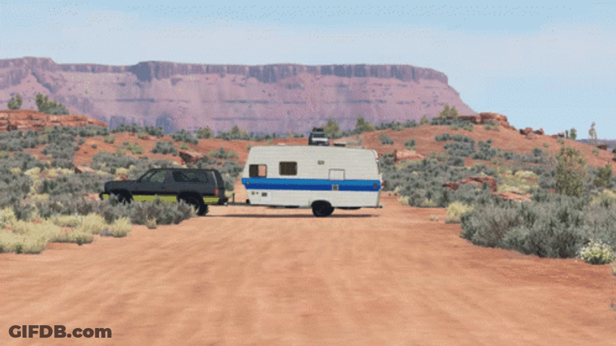 Animated Car Crash And Burn GIF