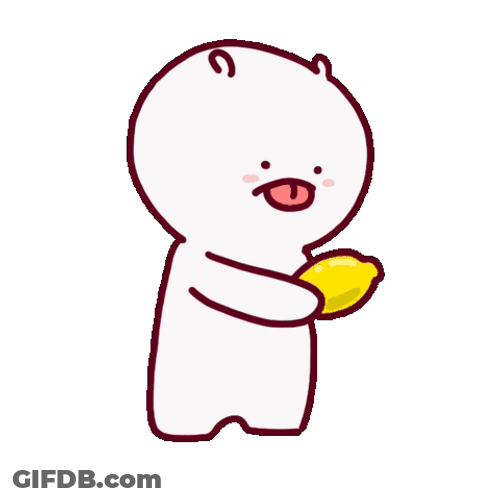 Animated Cartoon Licking Lemon GIF