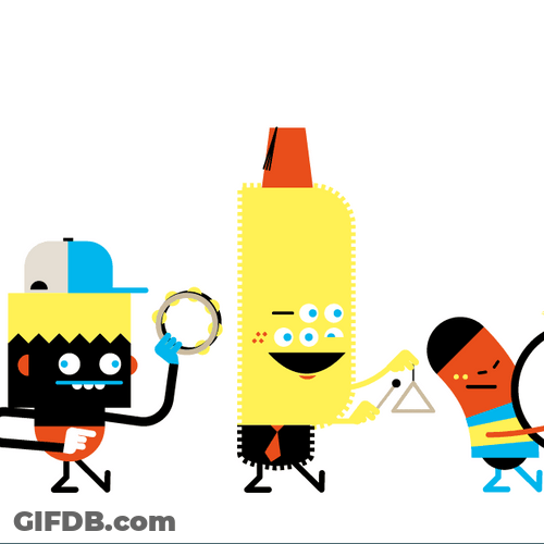 Animated Cartoon Parade GIF