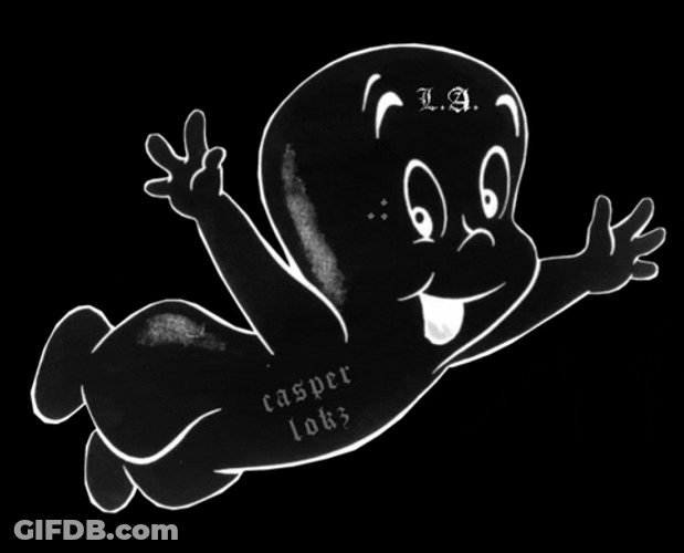 Animated Casper Ghost Flying And Smiling GIF