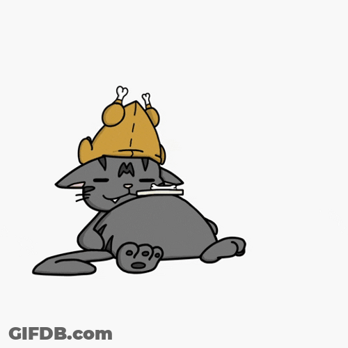 Animated Cat Burp While Sleeping GIF
