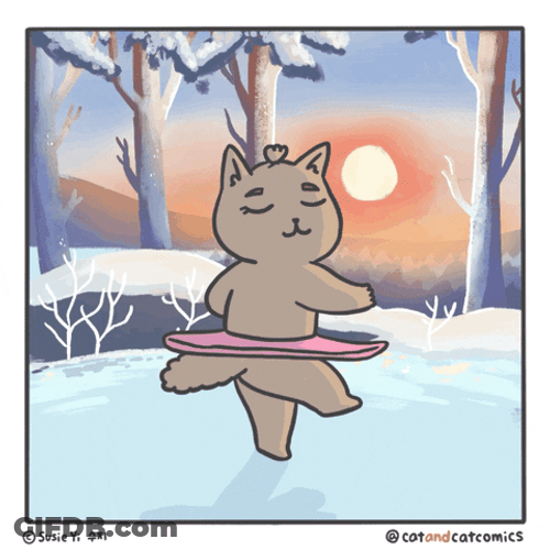 Animated Cat Dancing Ballet Pirouette GIF