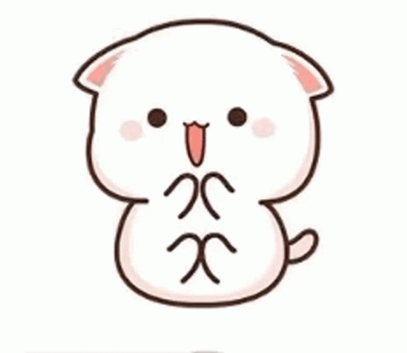 Animated Cat Peach Bouncing GIF