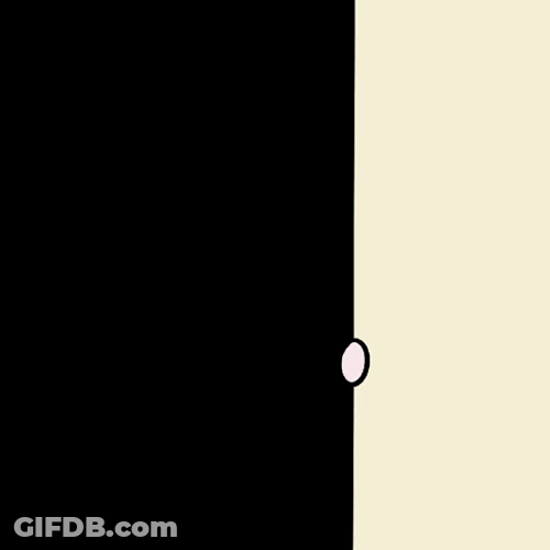 Animated Cat Peeking And Disappear GIF