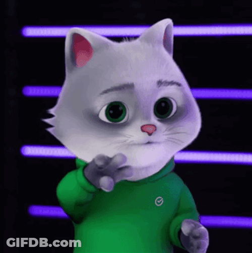 Animated Cat Vibing Peace Sign Dance GIF