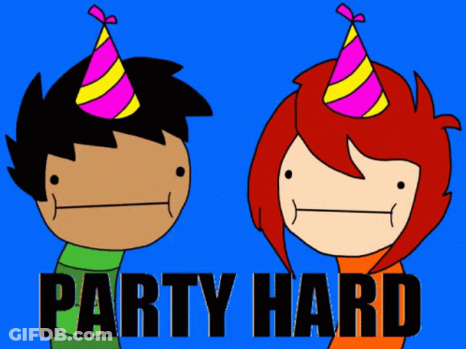Animated Celebration Party Hard Birthday Flashing GIF