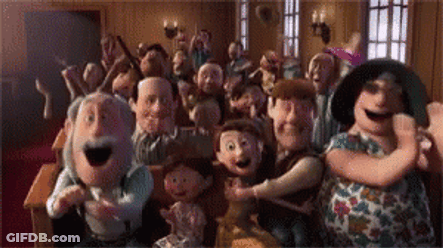 Animated Celebration People Clapping Up Movie GIF