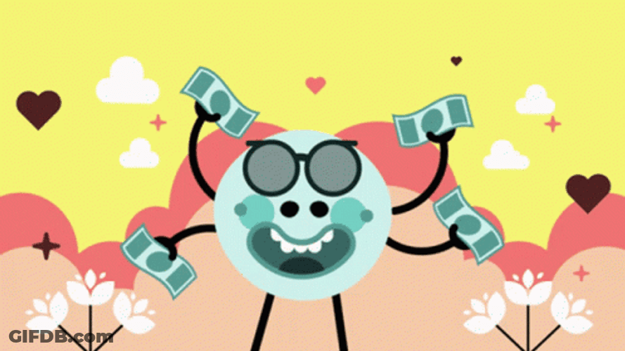 Animated Character Rich Money GIF