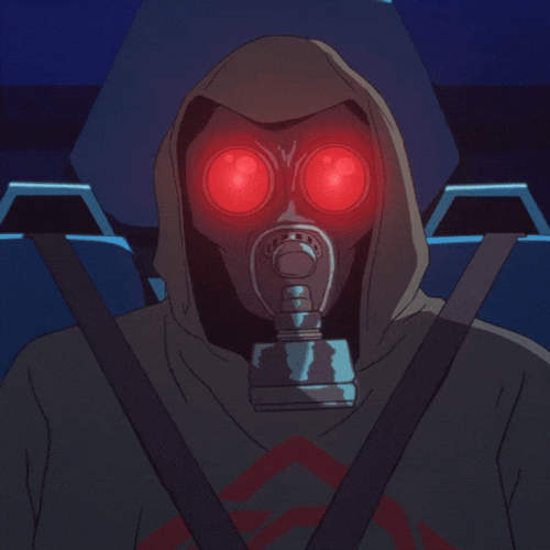 Animated Character With Big Red Eyes GIF
