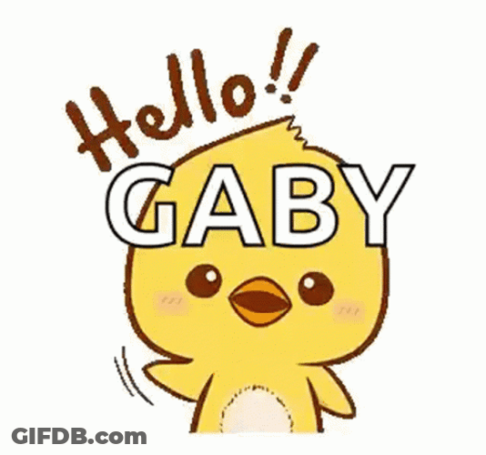 Animated Chick Waving Hi Hello Gaby GIF