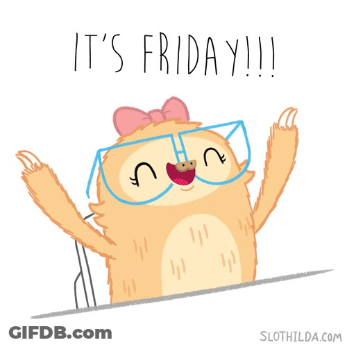 Animated Chick Working Friday Feeling GIF