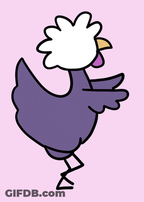 Animated Chicken Dancing Running Man GIF