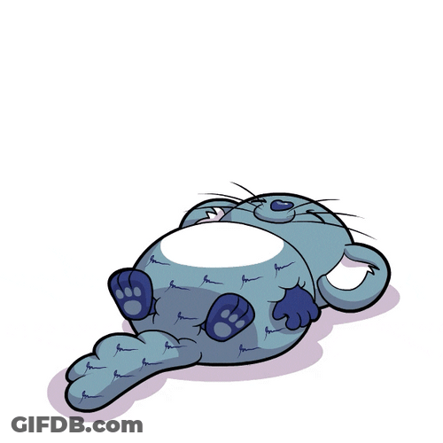 Animated Chilling Blue Chinchilla GIF