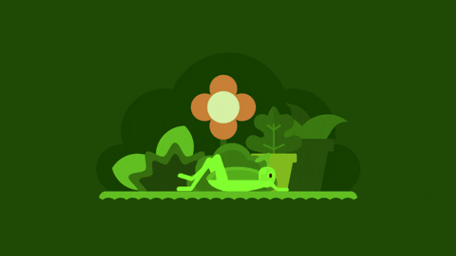 Animated Chilling Crickets GIF