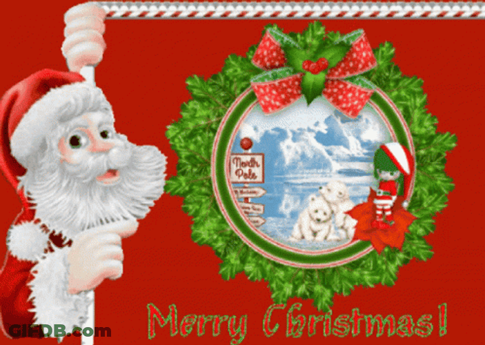 Animated Christmas Greeting Card GIF