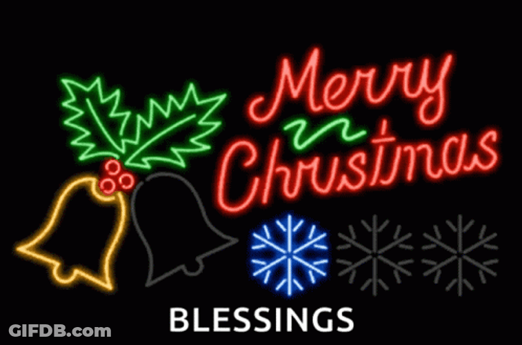 Animated Christmas Greeting Christmas Blessings GIF