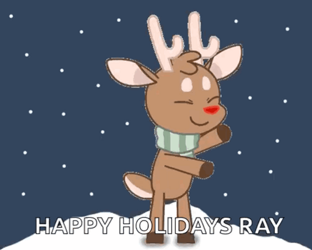 Animated Christmas Holidays Reindeer Dance GIF
